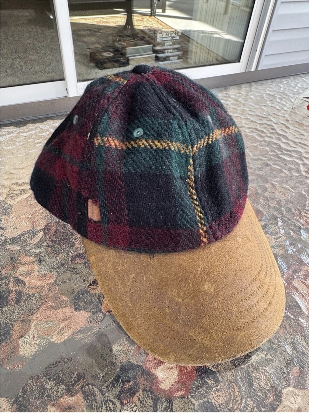 POLO RALPH LAUREN Vintage Wool Tartan Plaid Huntsman Hat RARE Hole